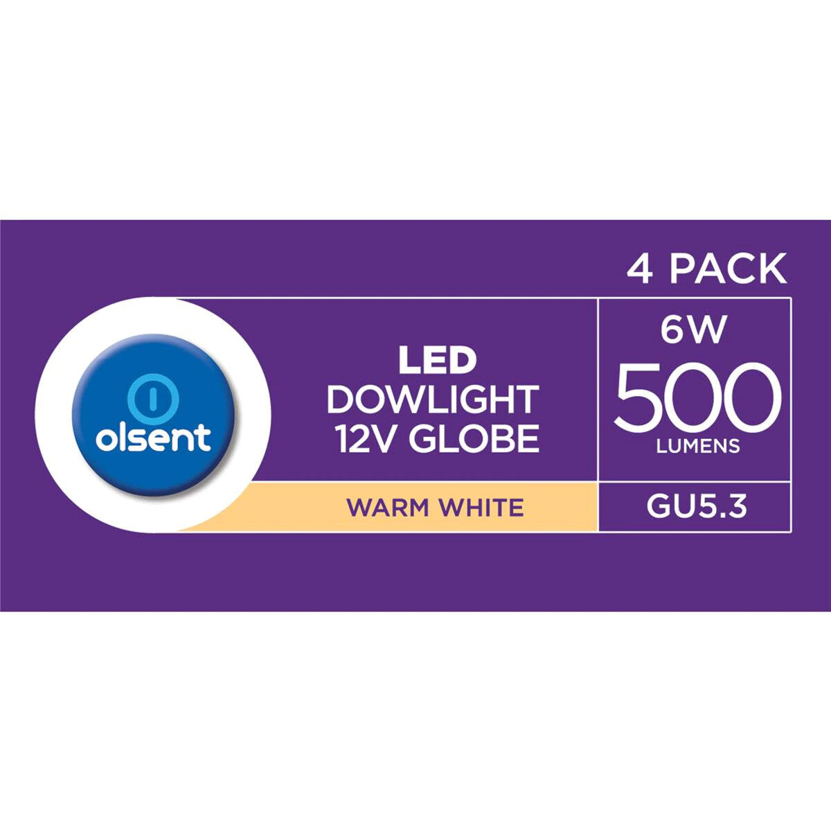 4 GU5.3 MR16 6w LED Recessed Lighting Downlight 500 Lumen 3000K Warm White Globe