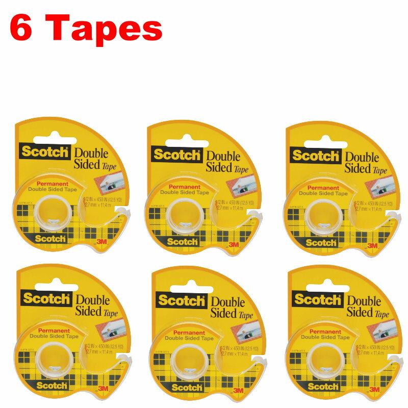 Scotch Double Sided Tape Gift Wrap Quality Value Pack 12.7mm x 11.4m