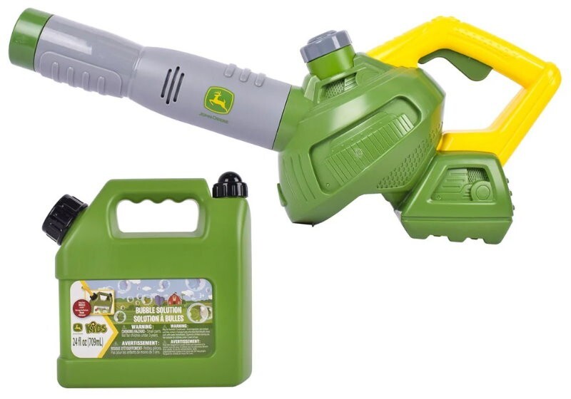 John Deere Bubble 'N' Fun Battery-Operated Leaf Blower Combo w/ Refill Jerry Can