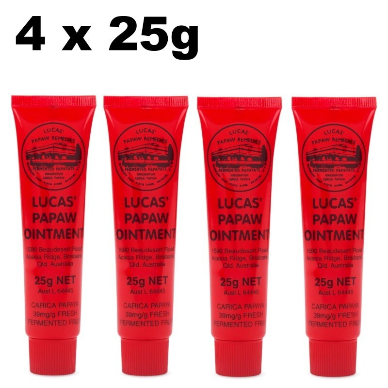100% Lucas' Papaw Ointment Paw Paw Cream Handy Tube 25g Aussie Made