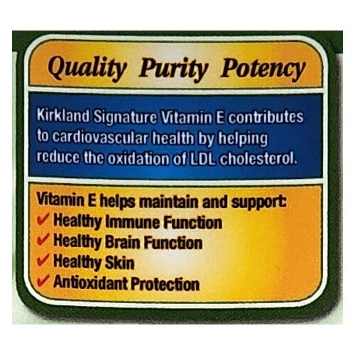 Natural VitaminE 400 IU Support Healthy Immune Heart Function 200 Soft Capsules