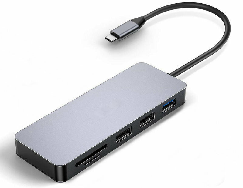 HYD-9822T 7-in-1 USB C Hub with 4K HDMI, USB3.0, USB2.0, SD, Micro SD, PD