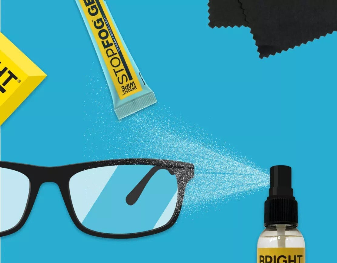 2 x 60ml BrightWipe Eye Glasses Sunglasses Lens Cleaner Spray Bottle Streak Free