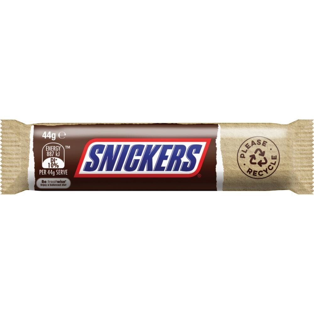 50 x 44g Snickers Chocolate Candy Bar Milk Chocolate Peanuts Caramel Nougat Kids