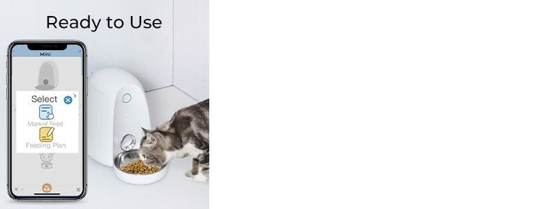 DOGNESS F05 App Smart Pet Dog/Cat Feeder Mini 2L with Microphone for Small Pets