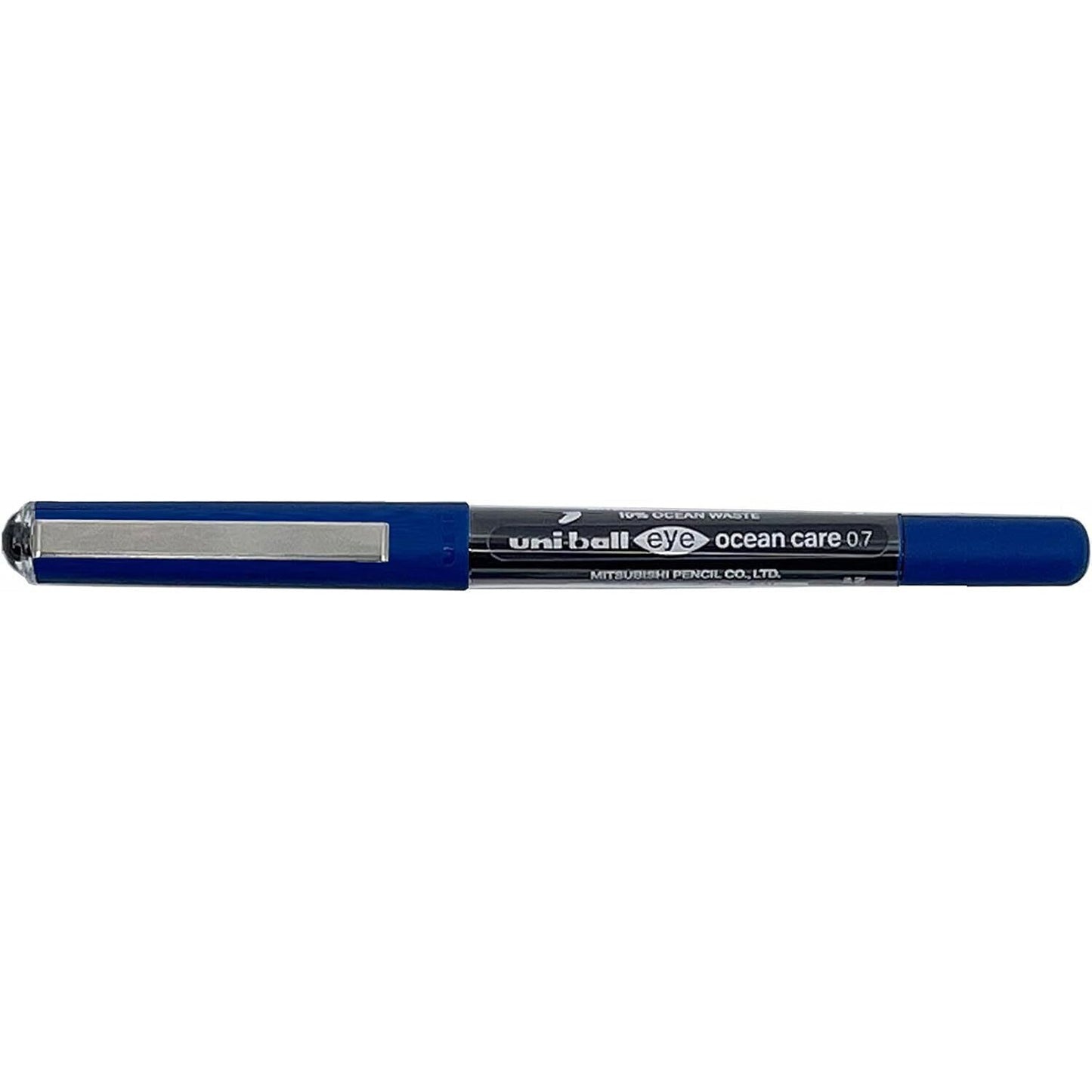 8 x Uni-Ball Rollerball Pen Blue Liquid Ink 0.7mm Stainless steel tip UB157