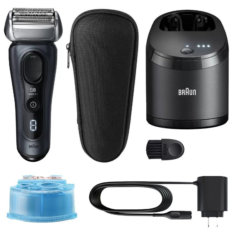 Braun Series 8 Wet & Dry 3 + 1 Head Electric Shaver & Precision Trimmer -Express