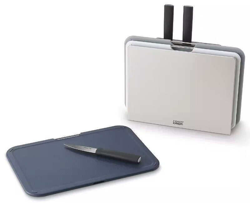 Joseph Joseph Nest Boards Plus 6pc Knife and Chopping Board Set - Grey