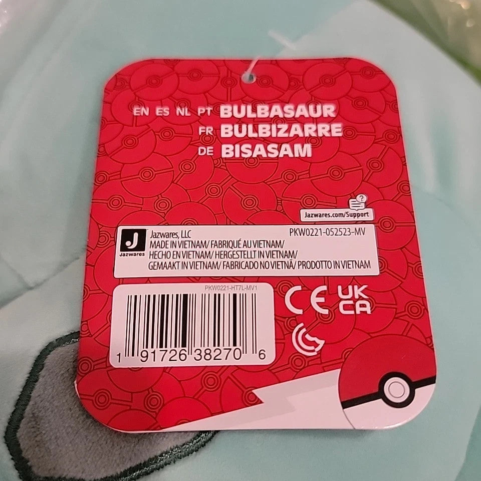 Pokemon Sleeping Bulbasaur 18" Plush Kids Toy Soft Stuffed Animal Collector Gift