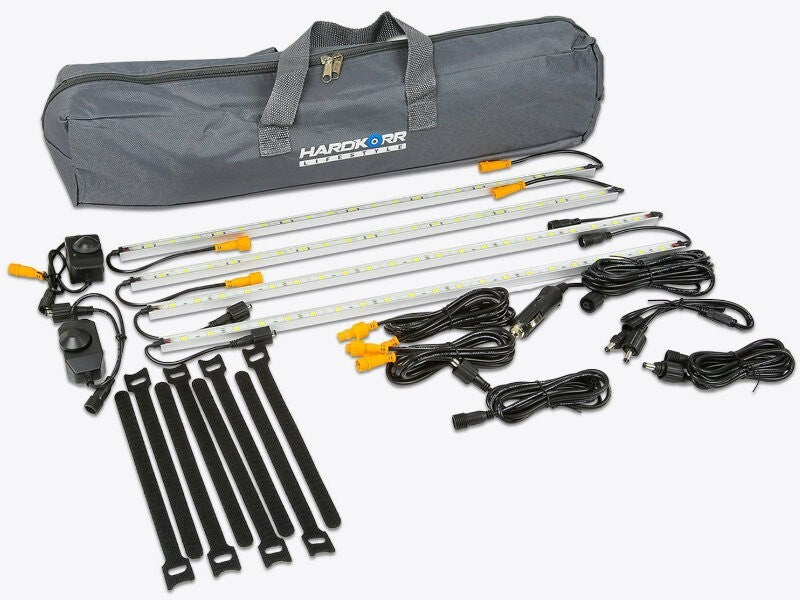 HardKorr Lifestyle IP68 waterproof 4-Bar Orange & White LED Camp Light Kit