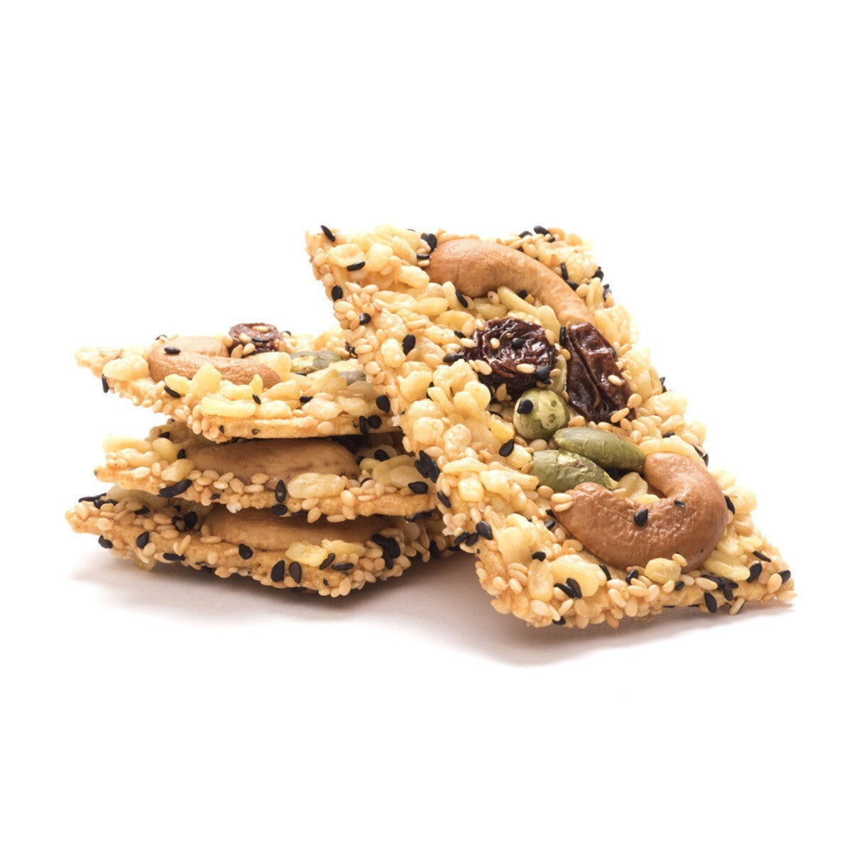 Crispy Baked Trail Mix Mung Beans Cashew Sesame Seed Raisin Crackers 34 x 11.6g