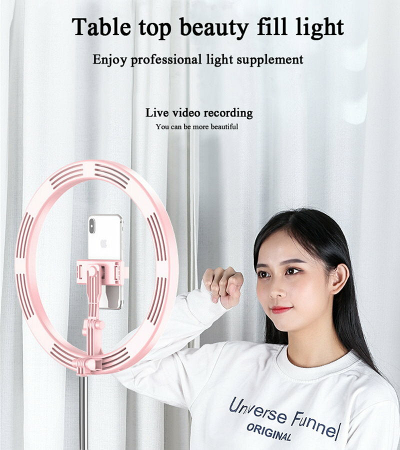 TEQ Y2 Foldable 11" LED Ring Light 3 Colour Modes w/ Base for iPhone & Android