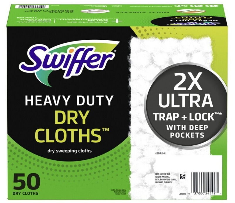 Swiffer Sweeper Heavy Duty Dry Floor Cleaner Cloths Unscented 3D Fibers