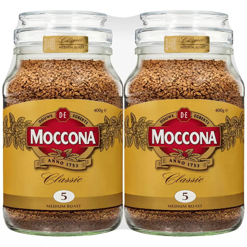 Moccona Classic Medium Roast Freeze Dried Instant Coffee 400g/each