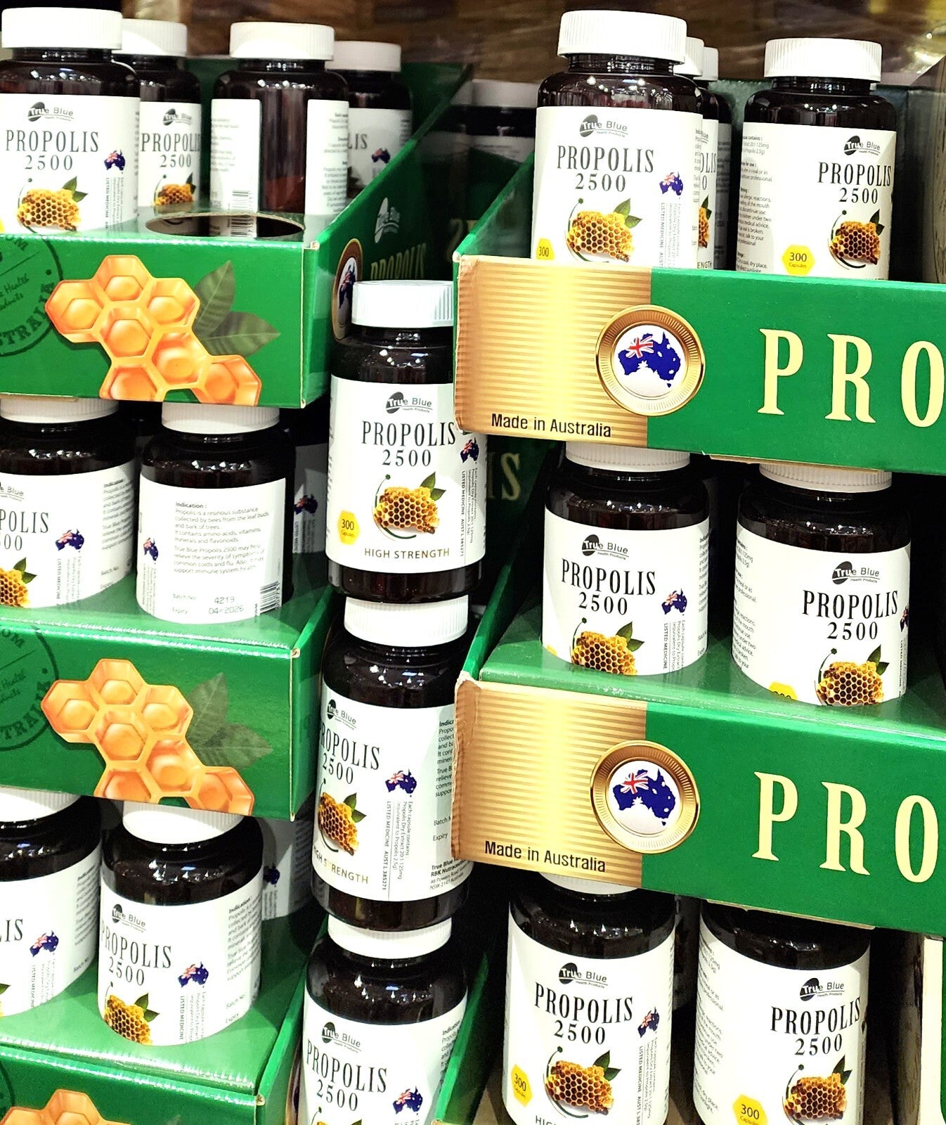 True Blue Propolis 2500mg Help To Maintain A Healthy Immune System 300 Capsules