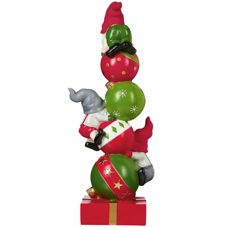 Stacked Gnomes 50cm Batteries Powered LED Lights Christmas Decoration Statue