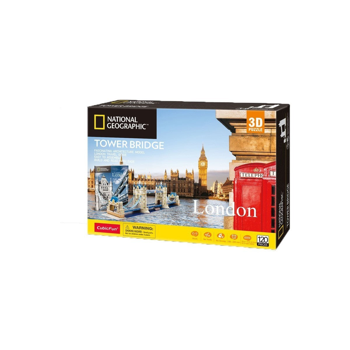 National Geographic London Tower Bridge 3D Puzzle Architectural Model With Book