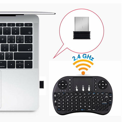 3 Colour LED Wireless Mini Keyboard Touchpad for Smart TV Android Box PC GAMES