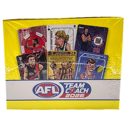 Official AFL Team Coach 2026 Trading Game Cards Sealed Box of 36 Packs Fast Ship