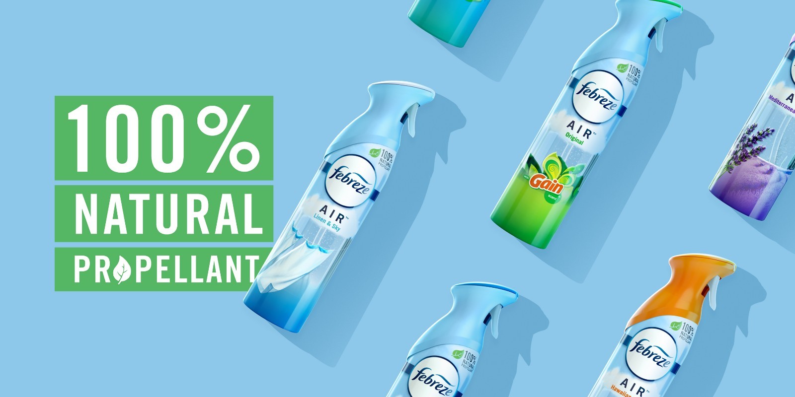 4 x Febreze Air Mist Effects Air Freshener Spray Luxe Ocen Downy Lavender April