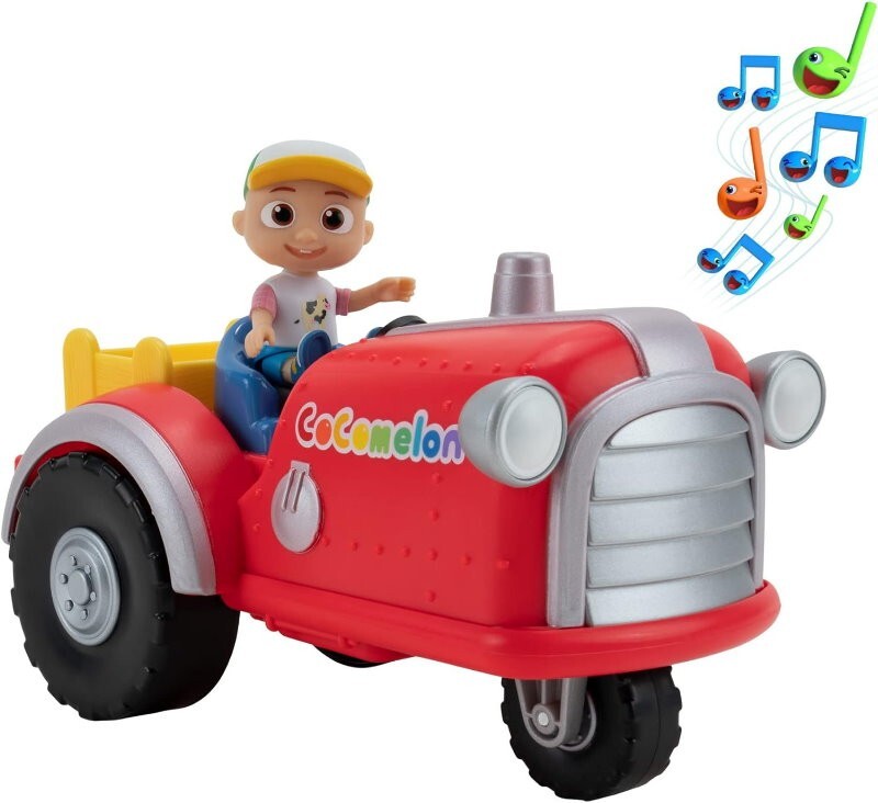 CoComelon 8 Pieces Barnyard Fun With JJ Playset Musical Tractor with Sounds