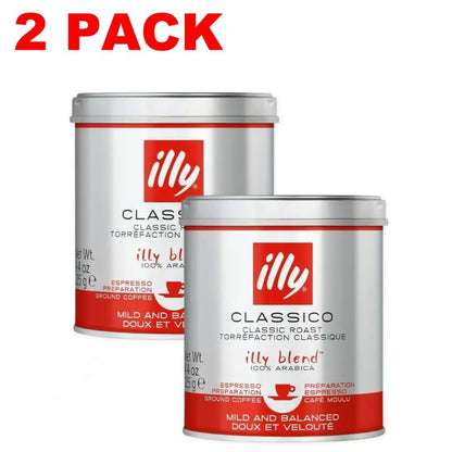 ILLy Ground Coffee Blend Classic Roast Espresso Coffee 125g Classico Medium