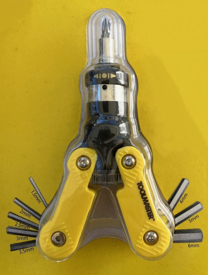 ToolMaster 2 Pieces Multi-Functional Tool Set - Hammer Screwdriver Ratcheting