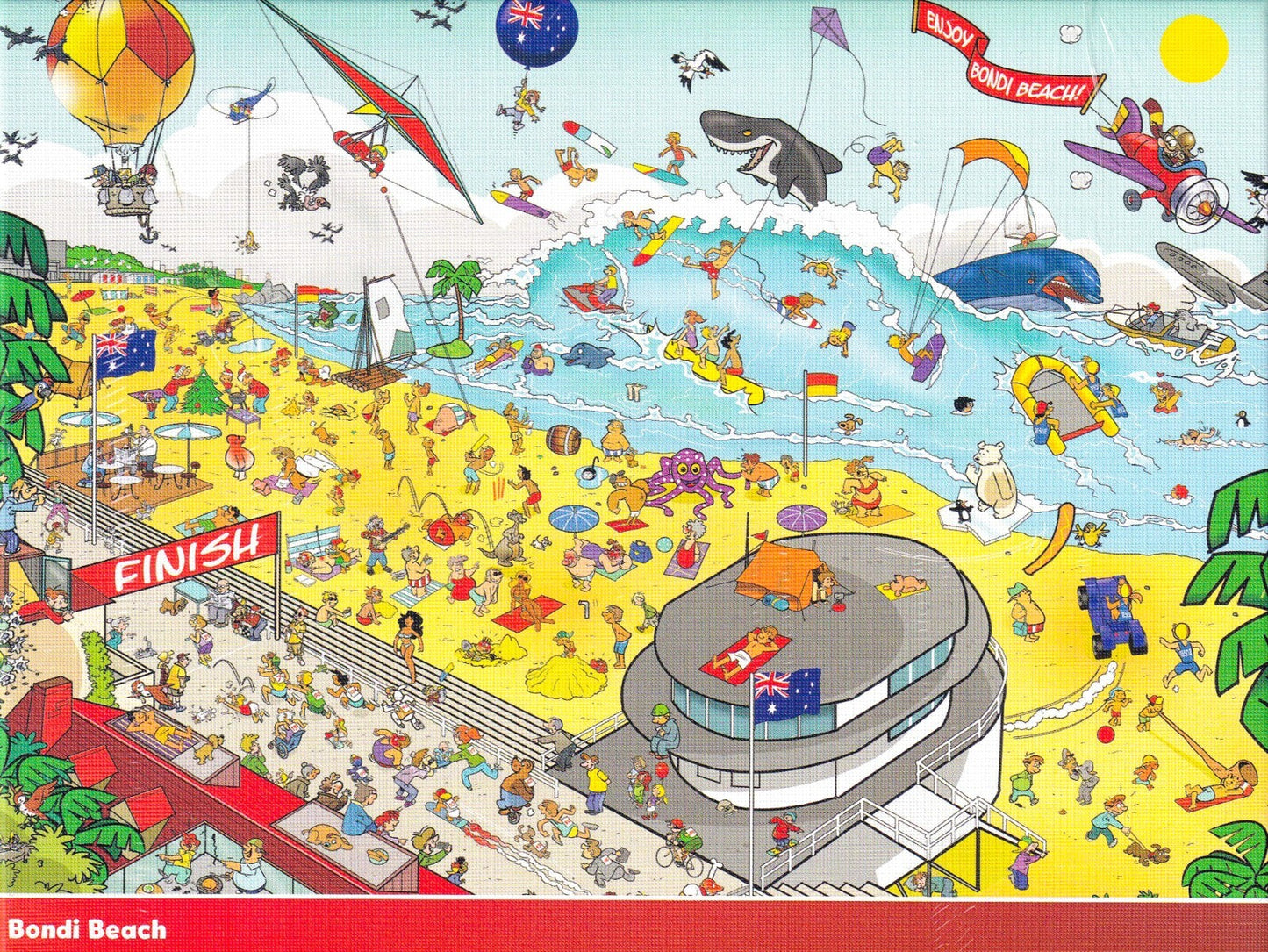 1000 Piece Jigsaw Puzzle 68cm x 48cm Wacky World Different Design Village Farm