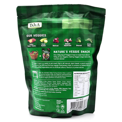 Veggie Mix Sweet Potato Radish Beetroot Shiitake Mushroom Broccoli Crisps 330g