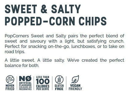Popcorners Sweet and Salty Kids Movie Popcorn Popped Corn Snack Chips 567g Bag