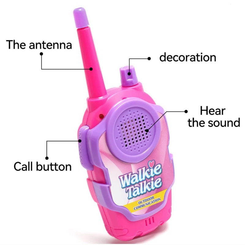 2-Pack Kid's Walkie Talkie Toys 2 Way Radio Interactive Educational Toy For 3+