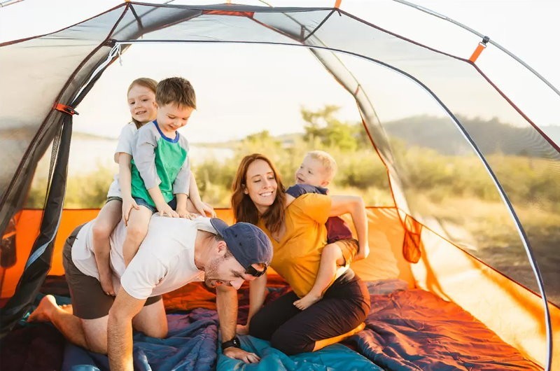 Kelty 4 Person Freestanding Rumpus Tent for Car Camping w/ Extra Large Vestibule