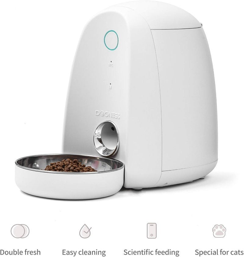 DOGNESS F05 App Smart Pet Dog/Cat Feeder Mini 2L with Microphone for Small Pets