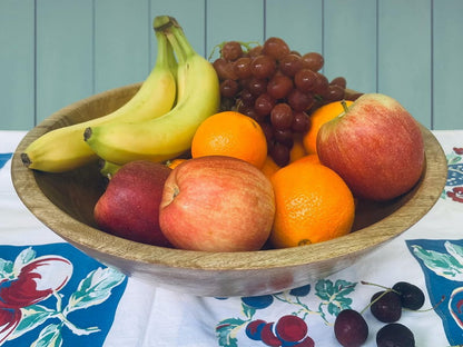 Mikasa 30.4cm Enameled Mango Wood Salad Serving Bowl Food Safe, Fruit, Pasta