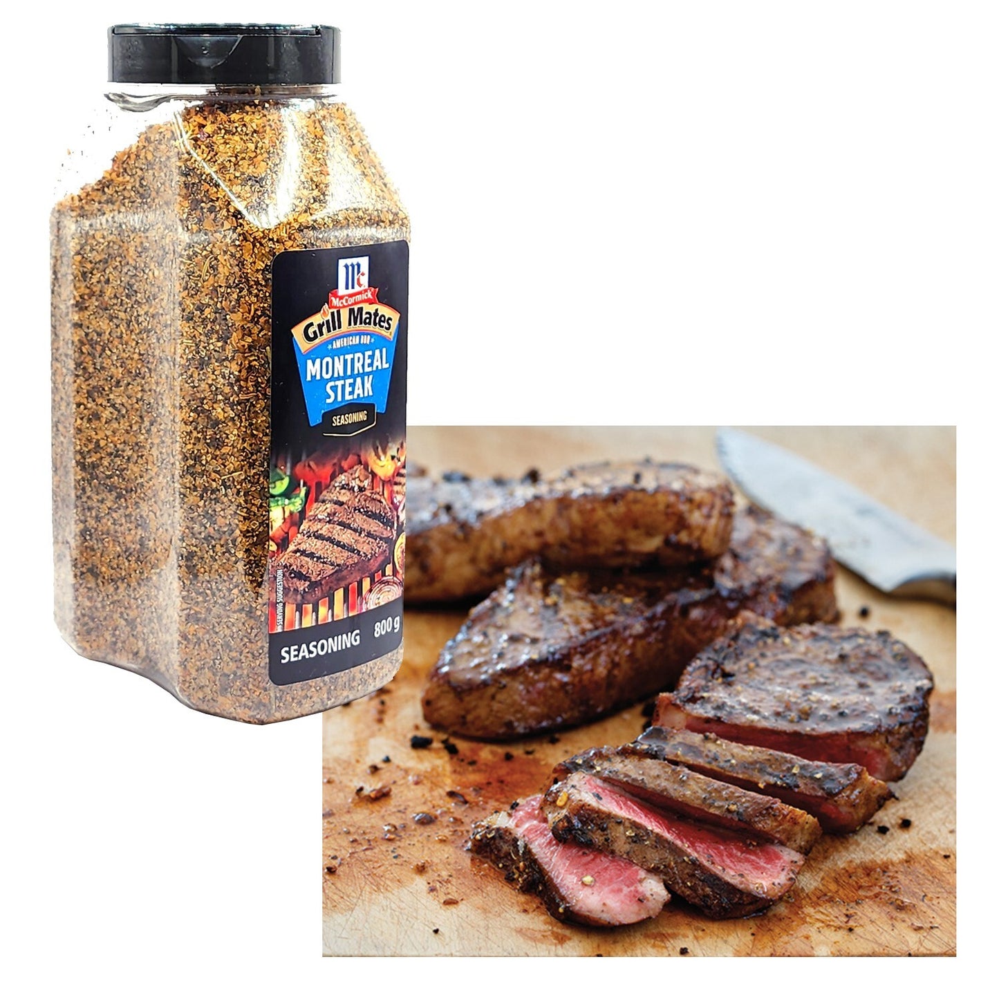 McCormick Grill Mates Authentic American BBQ Spice Montreal Steak Seasoning 800g