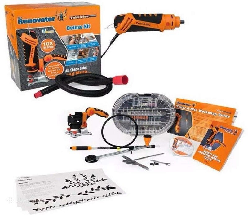 The Renovator 287pc Twist-a-Saw 550W Multi-Purpose Deluxe Power Tool Kit