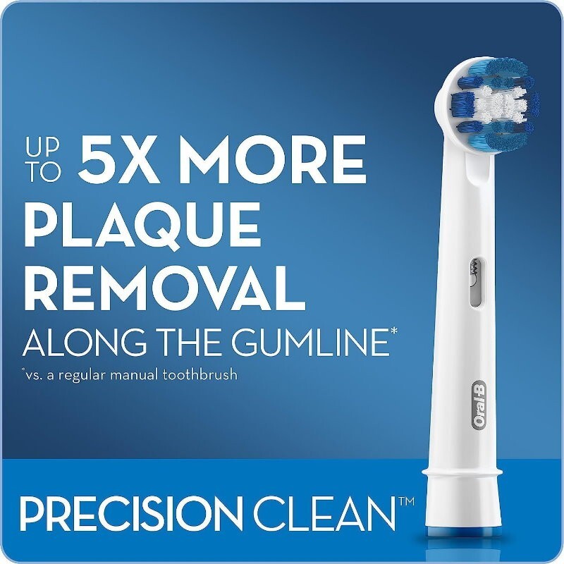 Oral-B Value Pack * 8 Precision Clean + 2 Floss Action * Replacement Brush Heads
