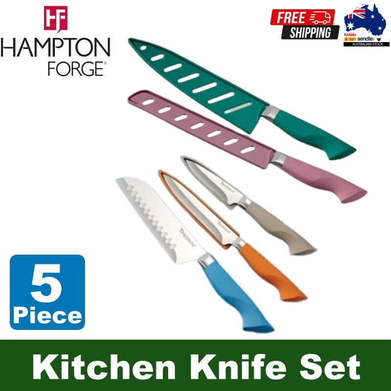 Tomodachi by Hampton Forge 5 Piece Multi-Coloured Knife Set Stainless Steel