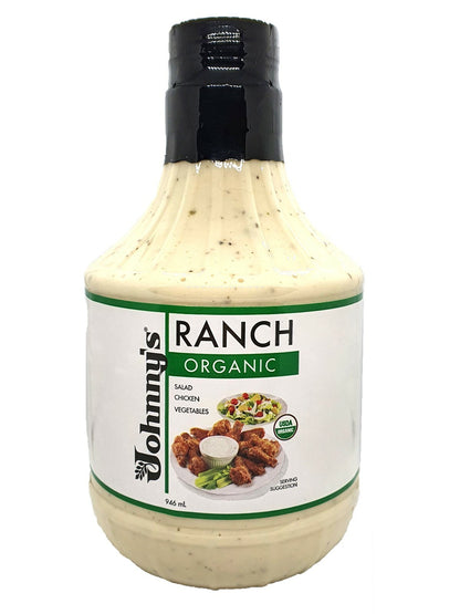 Johnnys Organic Ranch Style Salad Chicken Vegetable Dressing Sauce USA 946mL