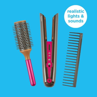 Casdon Dyson Toy Corrale Hair Straightener Styling Set Safe Toy Lights & Sounds