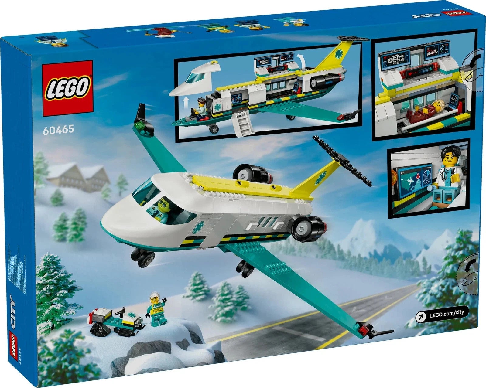 LEGO 60465 City Emergency Air Ambulance Airplane Rescue Aircraft Model Set 403pc