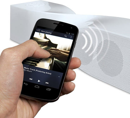 Laser Twist Portable Bluetooth Wireless Speaker - White