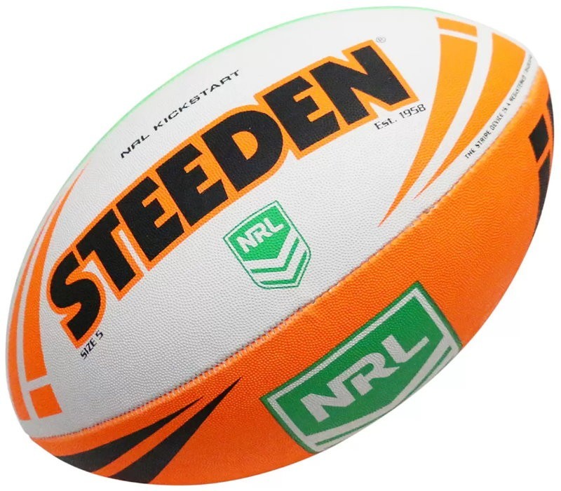 Steeden NRL Starter Pack Rugby League Football Size 5 with Pump, Kicking Tee