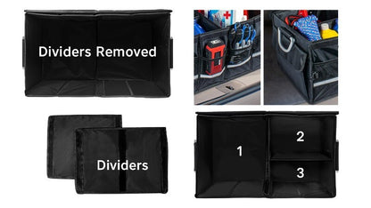 Eurow 65L Automotive Trunk Organizer Car Boot Storage Collapsible Aluminium Hand