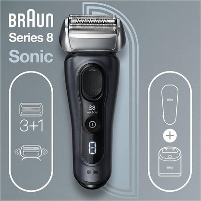 Braun Series 8 Wet & Dry 3 + 1 Head Electric Shaver & Precision Trimmer -Express
