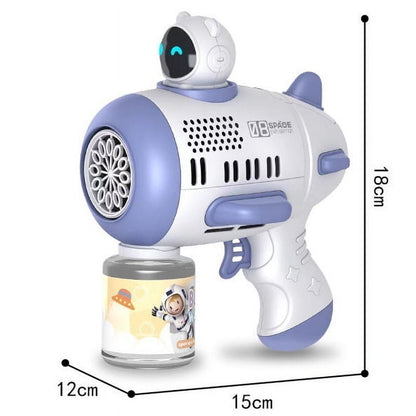 Mercita Space Electric Bubble Guns Machine with Light & Battery for Kids