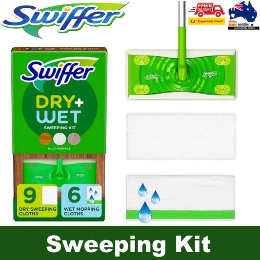 Swiffer Sweeper 2-in-1 Dry + Wet All Purpose Floor Mopping Cleaning Starter Kit