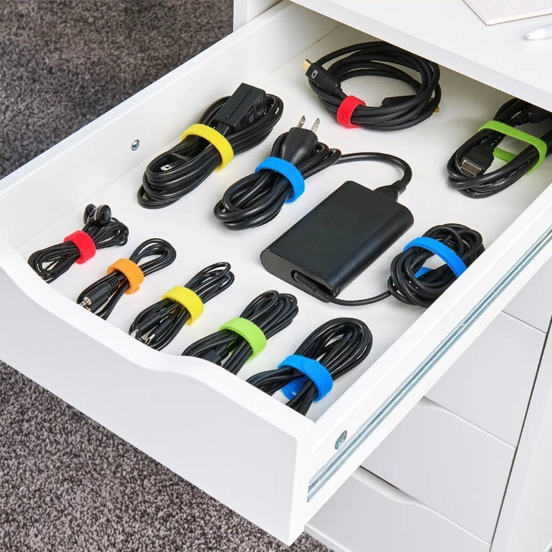 Wrap-It Storage 75 PCs Ultimate Cable Management Value Pack For Home, Office