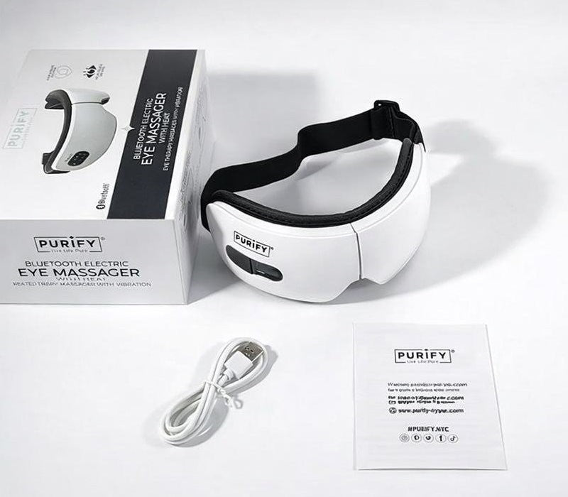 Purify Rechargeable Bluetooth Electric Eye Massager with Heat & Vibration