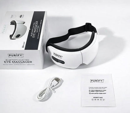 Purify Rechargeable Bluetooth Electric Eye Massager with Heat & Vibration